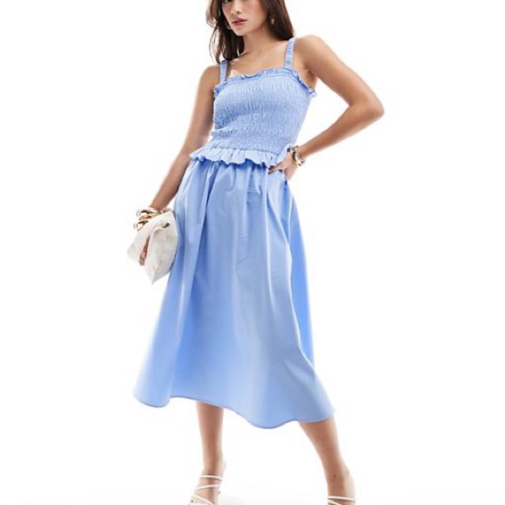 & Other Stories Blue Midi Dress
